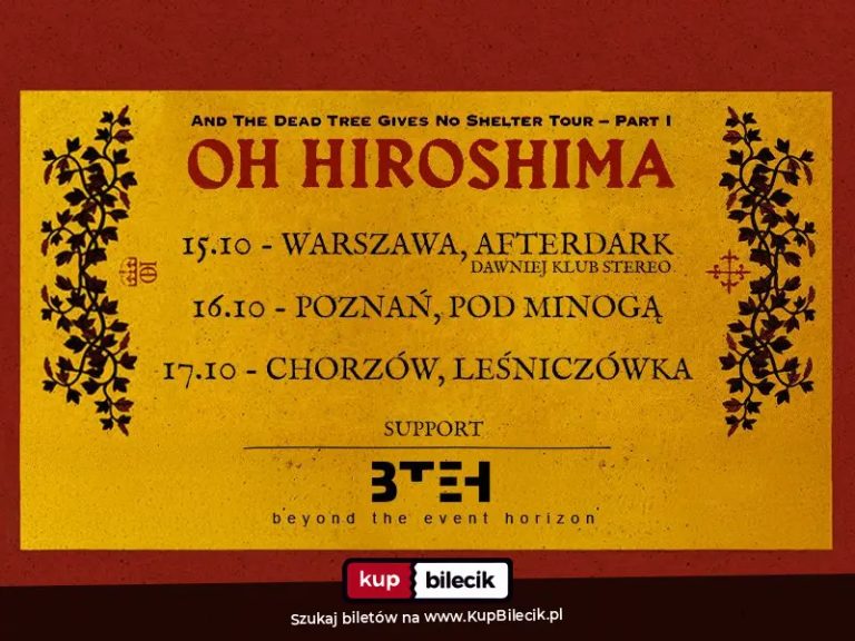 Oh Hiroshima na trzech wyjątkowych koncertach w Polsce!