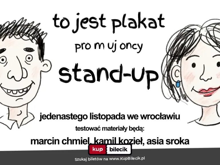 Agencja Komediowa zaprasza: Stand-up Testy Materiału | Marcin Chmiel, Kamil Kozieł, Asia Sroka