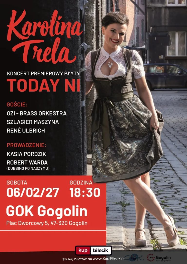 Karolina Trela: WYJĄTKOWE WYDARZENIE MUZYCZNE: KONCERT PREMIEROWY PŁYTY "TODAY NI" KAROLINY TRELI!