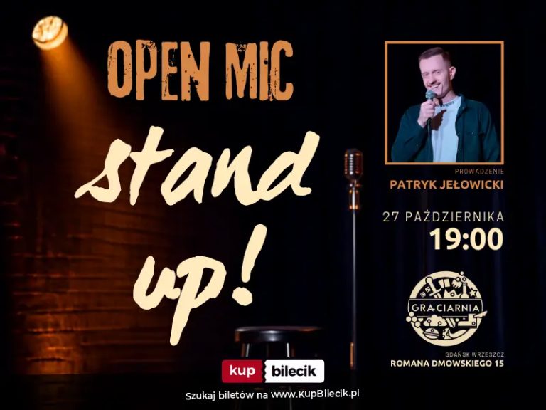 Open Mic w Graciarni: Testy żartów w Graciarni! Prowadzi Patryk Jełowicki