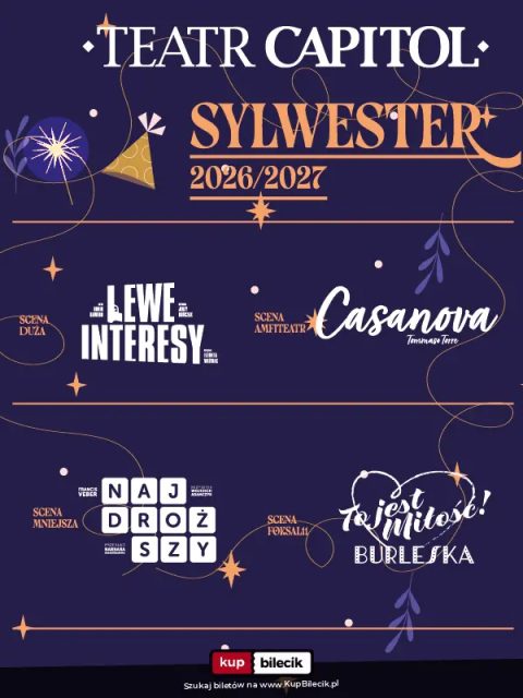 SYLWESTER 2026/2027 - Impreza Sylwestrowa