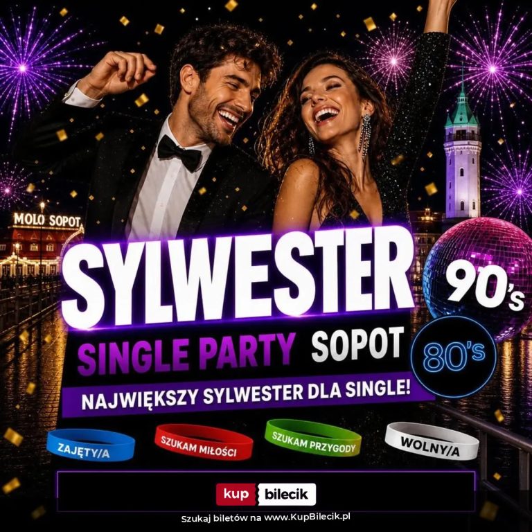 Impreza sylwestrowa: Sylwester Single Party ☆ Sopot ☆ Lata 80's, 90's, 00 ☆ Klubowy Sylwester dla Singli ☆