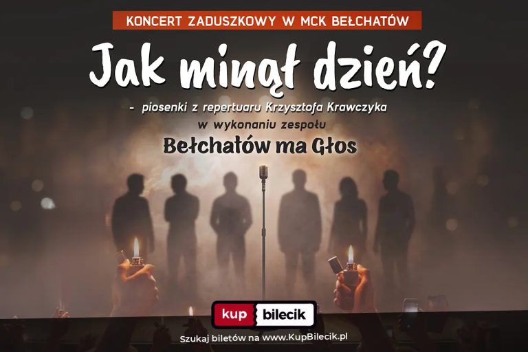 "Jak minął dzień?" Koncert zaduszkowy z piosenkami z repertuaru Krzysztofa Krawczyka