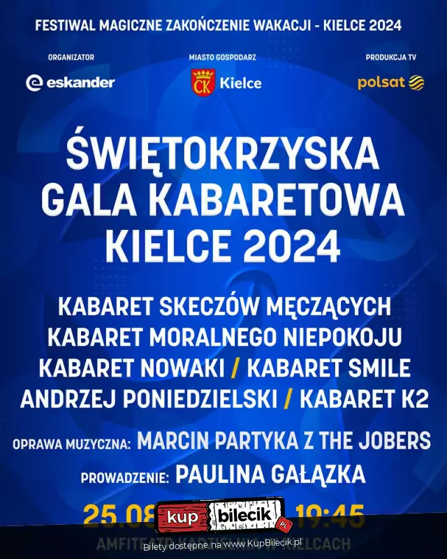 Świętokrzyska Gala Kabaretowa - Kielce 2024 - rejestracja POLSAT